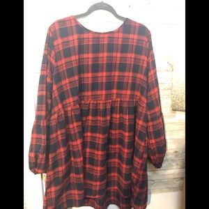 Flannel .. babydoll style dress